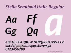 Stella Semibold Italic
