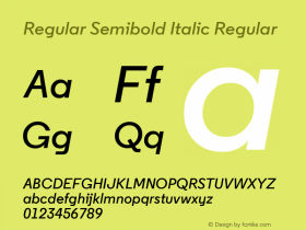 Regular Semibold Italic