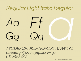 Regular Light Italic