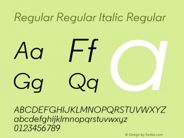 Regular Regular Italic