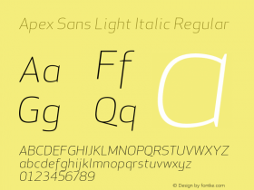 Apex Sans Light Italic