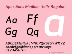 Apex Sans Medium Italic