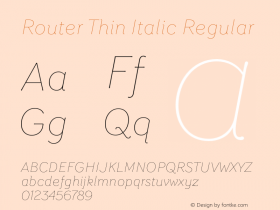 Router Thin Italic