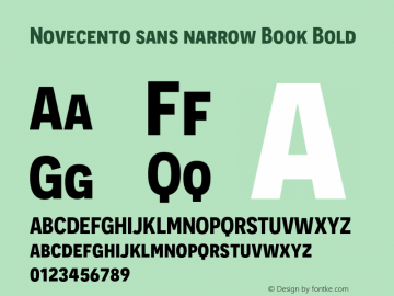 Novecento sans narrow Book