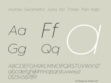 Hurme Geometric Sans No Three