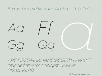 Hurme Geometric Sans No Four