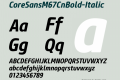 CoreSansM67CnBold-Italic