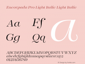Encorpada Pro Light Italic