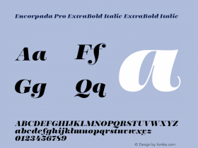 Encorpada Pro ExtraBold Italic