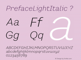 PrefaceLightItalic