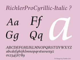 RichlerProCyrillic-Italic