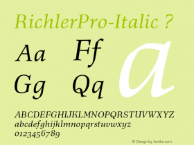 RichlerPro-Italic