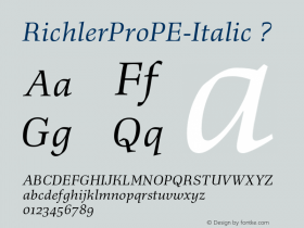 RichlerProPE-Italic