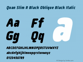 Quan Slim R Black Oblique