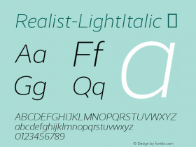 Realist-LightItalic