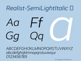 Realist-SemiLightItalic