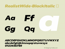 RealistWide-BlackItalic