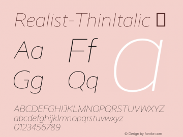 Realist-ThinItalic