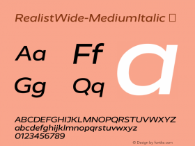 RealistWide-MediumItalic