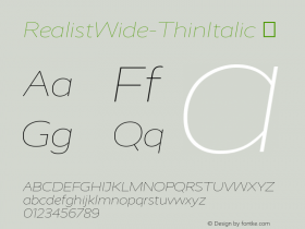 RealistWide-ThinItalic