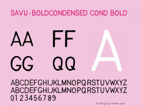 Savu-BoldCondensed Cond