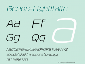 Genos-LightItalic