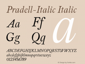 Pradell-Italic