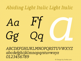 Abiding Light Italic