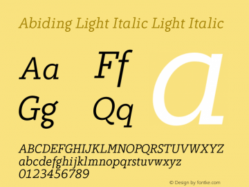 Abiding Light Italic