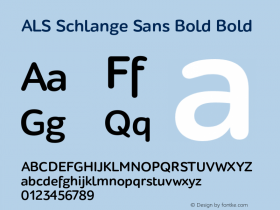 ALS Schlange Sans Bold