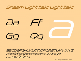 Snasm Light Italic