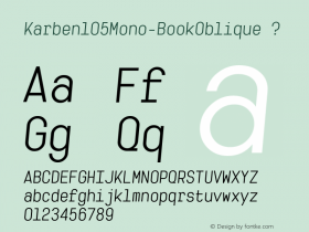 Karben105Mono-BookOblique