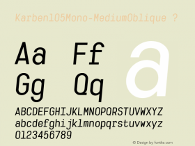 Karben105Mono-MediumOblique