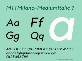 MTTMilano-MediumItalic