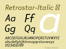 Retrostar-Italic