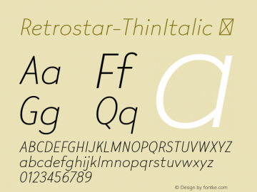 Retrostar-ThinItalic