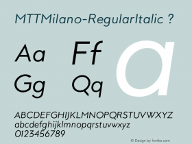 MTTMilano-RegularItalic
