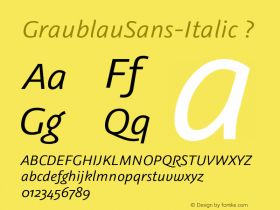 GraublauSans-Italic