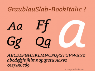 GraublauSlab-BookItalic