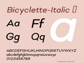 Bicyclette-Italic