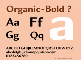 Organic-Bold