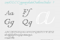 1751GLCCopperplateOutlineItalic