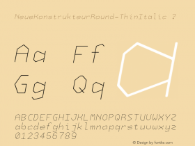 NeueKonstrukteurRound-ThinItalic