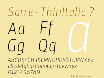 Sarre-ThinItalic