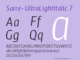 Sarre-UltraLightItalic