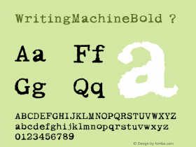 WritingMachineBold