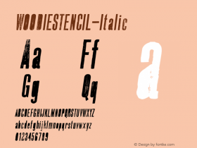 WOODIESTENCIL-Italic