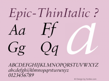 Epic-ThinItalic