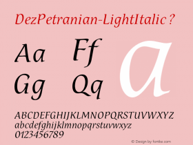 DezPetranian-LightItalic