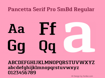 Pancetta Serif Pro SmBd